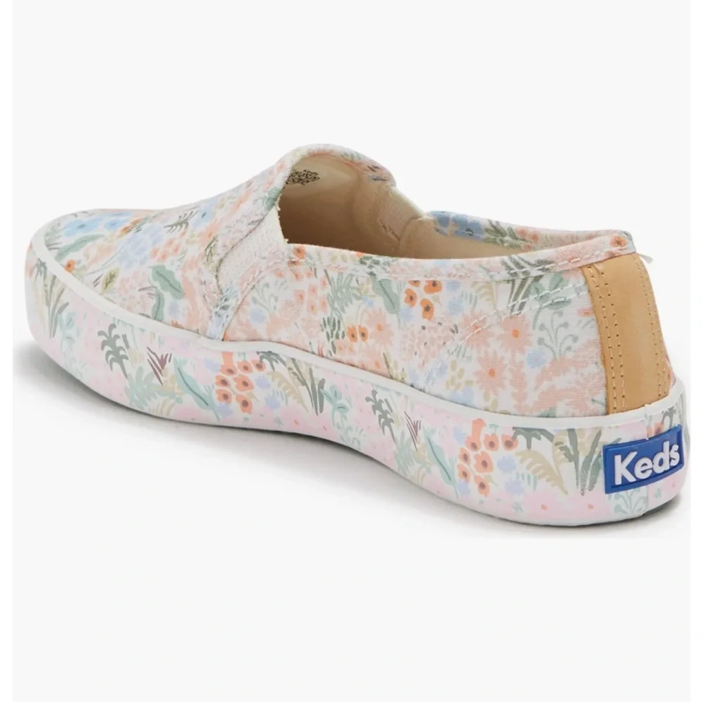 NWOT Keds x Rifle Paper Co Double Decker Meadow Sneakers Floral Casual Slip On 8 - Picture 12 of 12